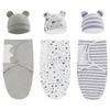100% Organic Cotton Baby Swaddle Blanket Swaddle Wrap Hat Set for Infant Adjustable Newborn Swaddle Baby Swaddle for 0-3 Month
