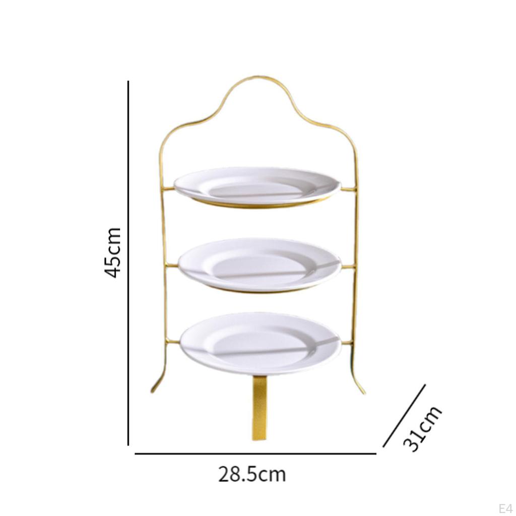 Cake Display Stand Pastry Serving Tray Cookie Rack Practical Fruit Plate 3 Tier for Candy