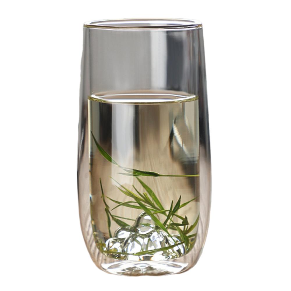 Mountain Shape Double Wall Glass Cups 300ml Coffee Cup Fashion Clear Tea Mug  Office