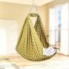 Baby Cradle Swing for Newborns | Cotton Fabric Filled with Recron Fibre | Hanger Spring, Mosquito Net & Mattress with Insert Pocket |