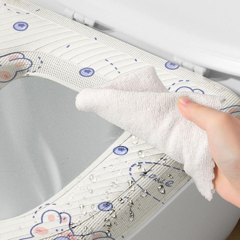 Washable Toilet Mat Waterproof Toilet Accessories New Toilet Seat Pad