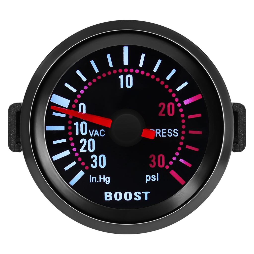 52mm Car Gauge Smoke Len Tachometer RPM Turbo Boost Gauge Bar PSI Vacuum Water Temp Meter Oil Pressure Gauge For 12V Gasoline