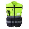 Reflective Vest Safety Sleeveless Waistcoat with Zipper Yellow F