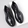 FashionDress Shoes Man Lace Up Official Social Shoe Men Spring Autumn Business Gentleman Black Office Legitimate Leather Casual Shoes