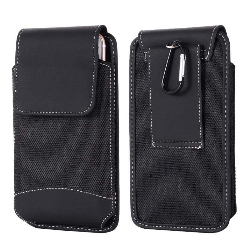 Universal 4.7-7.2 Inch Mobile Phone Pouch Holster for Iphone Samsung Xiaomi Huawei Belt Clip Oxford Leather Case Waist Bag