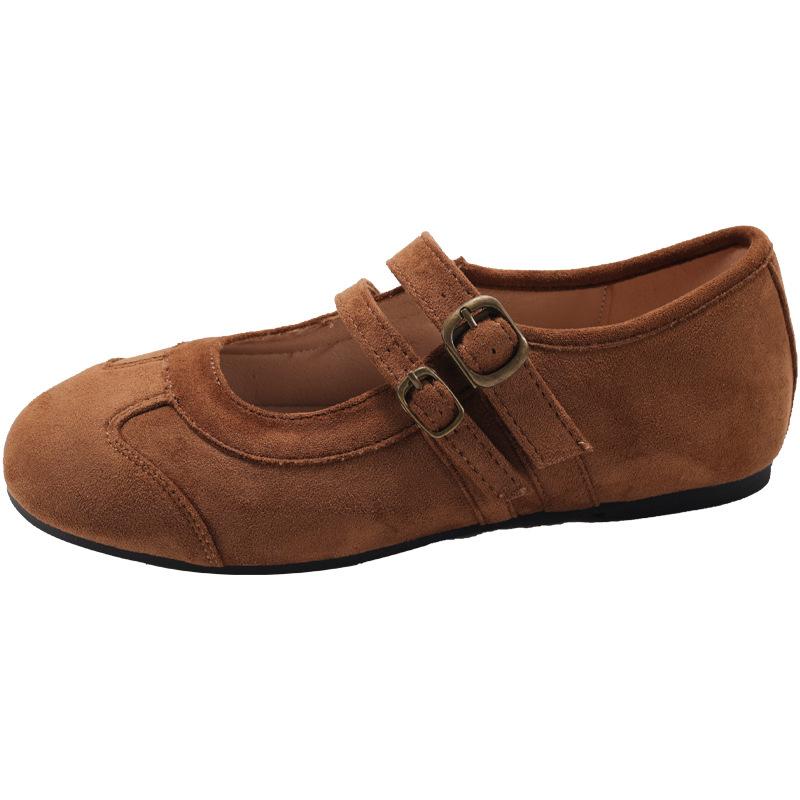 Fashion Versatile Retro Design Sense Niche Mary Jane Shoes Women's 2025 Autumn and Winter New Literary Mori Flat Shoes