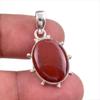 Ювелирный кулон из натурального красного камня яшмы 925 пробы из стерлингового серебра 1,50 дюйма A0M74