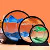 7/12 Inch 3D Quicksand Art Picture Round Glass Liquid Hourglass Deep Sea Sandscape Sandglass Creative Sand Clock Home Decor