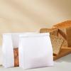 50Pcs Toast Bag Food-Grade Kraft Paper Bread Bags with Clear Window Durable Bread Packaging Bags for Bakery