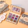 9-color Diamond Sequin Eyeshadow Palette Pearlescent Matte Waterproof Pink Diamond Eyeshadow Palette