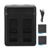 Camera Battery Charger Dual Slot Battery Charger with 2 Batteries for Hero 5 6 7 8 Camera Battery