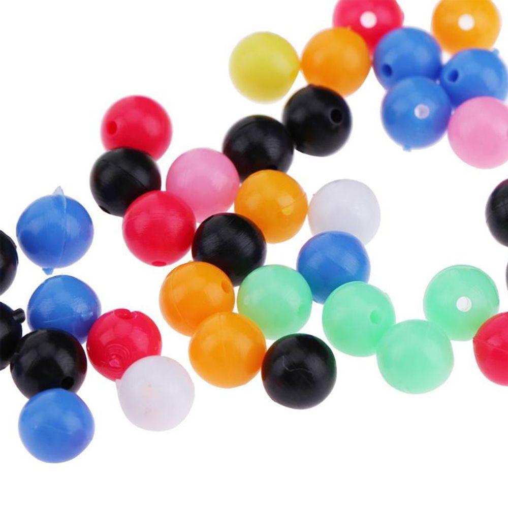100 шт разноцветные круглые полиэтиленовые пластиковые двойные жемчужные дрели для рыбалки, крестовые бусины, плавающие шарики