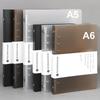 A5/A6 Plastic Clip File Folder 6 Holes Transparent Notebook Loose Leaf Ring Binder Diary Planner Cover