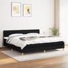 3140883 vidaXL Divan Bed with Mattress Black 200x200 Cm Fabric