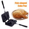 Japanese Non-Stick Taiyaki Fish-Shaped Bakeware Waffle Pan Maker 2 Molds Cake Baking Tools