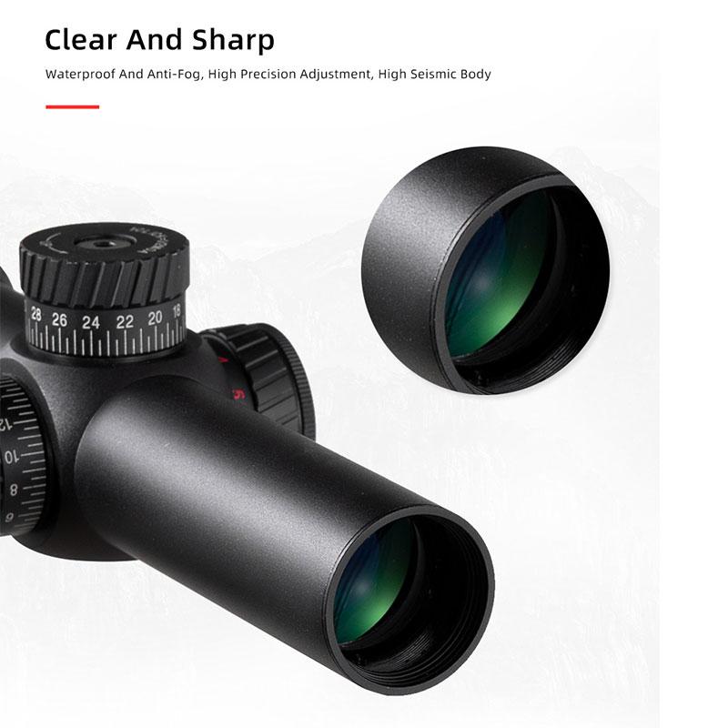 Diana 1-5X24 AOE Hunting Tactical Optical Sight, with Red and Green Glowing Cross Turret Locking Sight for Hunting