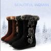 Large Size Women's Cotton Boots 2023 Winter New Plush Warm Snow Boots Women's Casual Mid-calf Boots