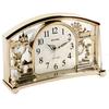 Rhythm Alarm Mantel Clock with Rotating Pendulum Gilt