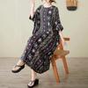 2025 Plus Size Summer Dress Women New Vintage Bohemian Printing Casual Long Dress Loose Dress Maxi