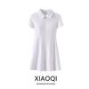 Fashion Style 2024 Summer New Arrival Women's Clothing Silm Double-Sided Cloth Shirt Short Sleeve Dress 5039485
