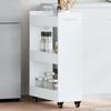 VidaXL Cabinet with Wheels White 60x22x79 Cm Engineered Wood, Side Cabinet, Storage Cabinet, Home Organizer, 840415