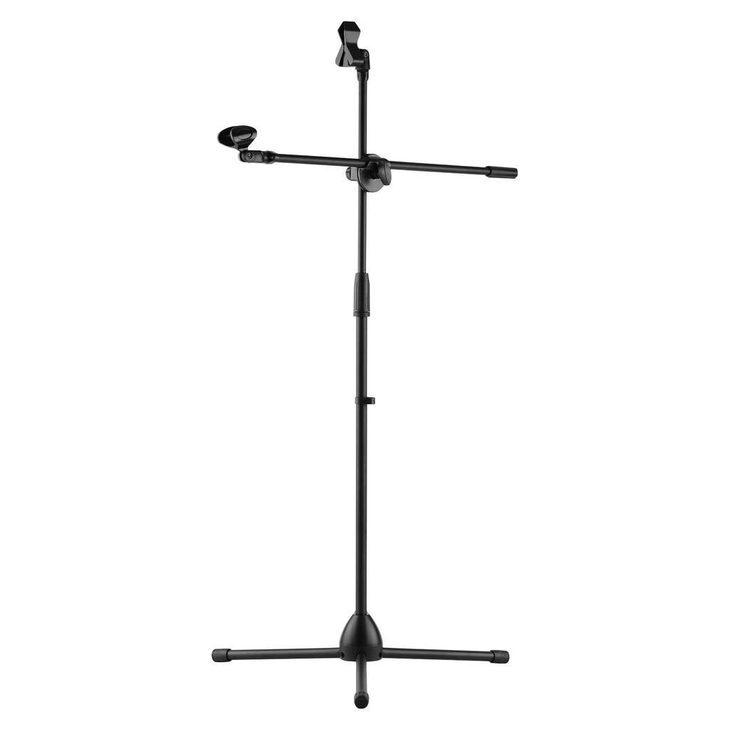Microphone Tripod Stand Boom Floor Model Adjustable Height Light Weight Heavy Duty Collapsible for