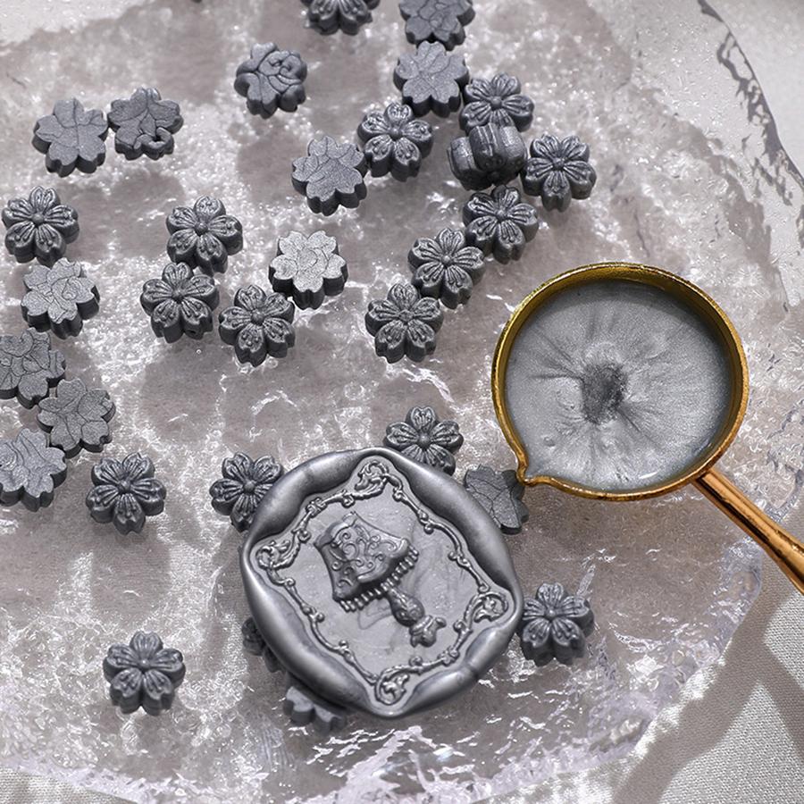 1 Pack Sakura Lacquer Wax Pellet Multi-color Lacquer Sealing Wax Polarized Gold Powder Sealing Wax Mail Envelope Sealing