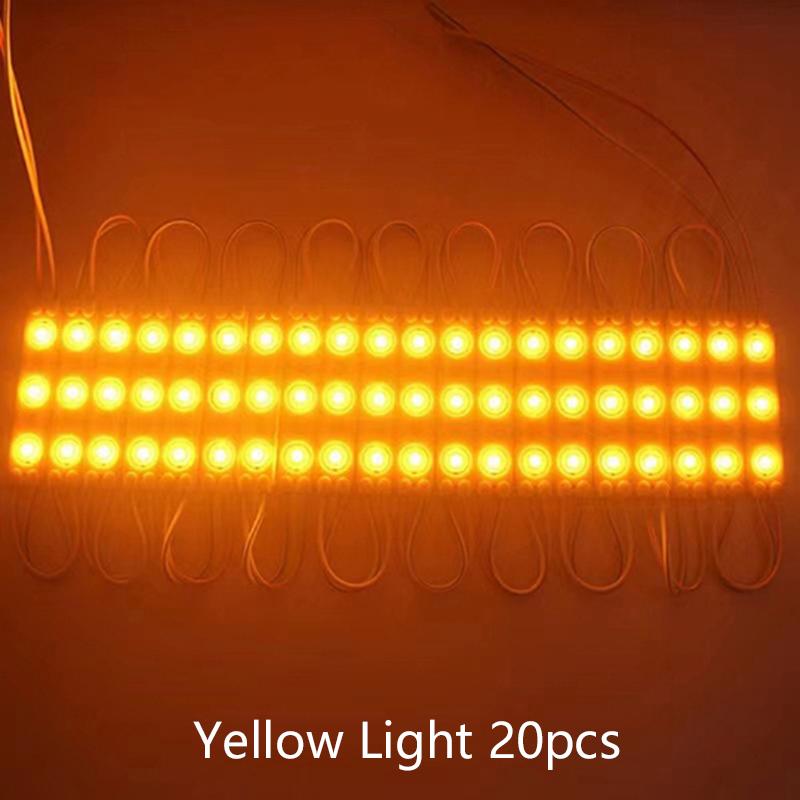 20Pcs Dc12V Smd 3 Led Module Injection Waterproof Ip67 Decorative 2835 Hard Strip Bar Light Lamp White Red Green Blue