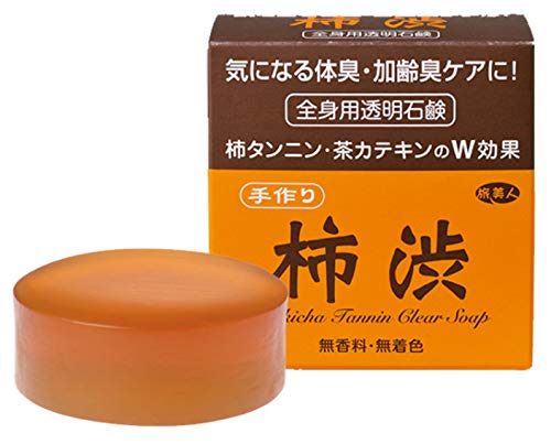 Azuma Shoji Price with Imabari Persimmon Tannin Transparent Soap 100g 3 Piece Kneaded Soap Contains Persimmon Tannins and Tea Catechins Cares for Body