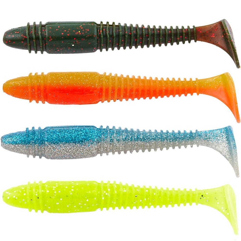 Lure Silicone Lucky John Tioga Fat 4.5in/114mm 4 Pieces