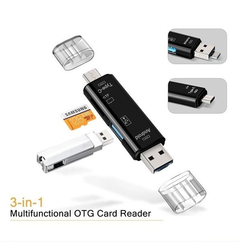 5 In 1 Type-c Reader Multi-function Multifunction Usb Type C/Usb /Micro Usb/Tf Memory Card Reader OTG Card Reader