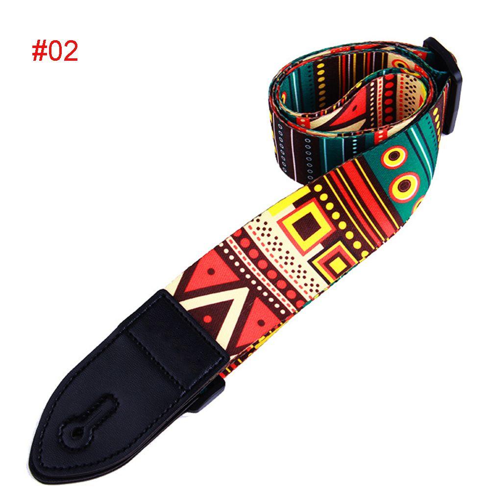 Fashion Multi-Color Adjustable High Quality Guitar Strap Nylon Bass Belt Blue Lighting Design