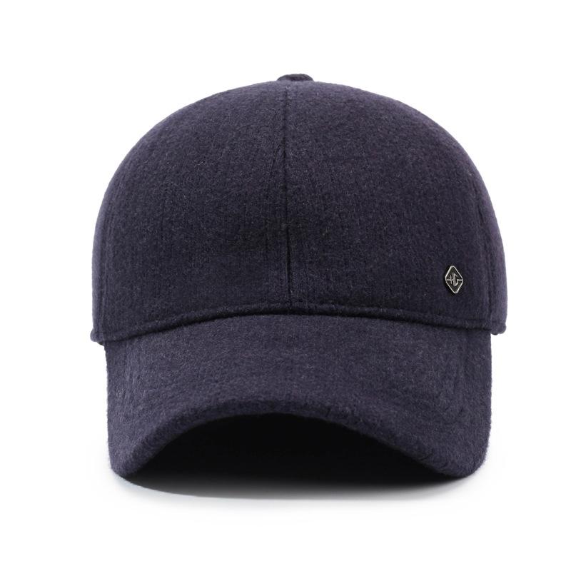 Hat Men's Winter Velvet Ear Protection Warm Cap for Middle-Aged and Elderly Father Outdoor Cold-Proof Baseball Cotton Cap