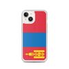 Coque iPhone - iPhone 14 - Drapeau De La Mongolie - Silicone Souple - Protection Complète - Légère