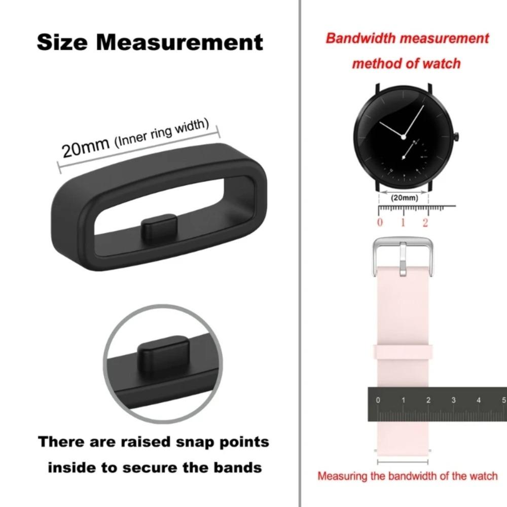 10Pcs 20mm Watch Band Keeper Generic Watch Band Holder Loop Portable Ring Smartwatch Accessories