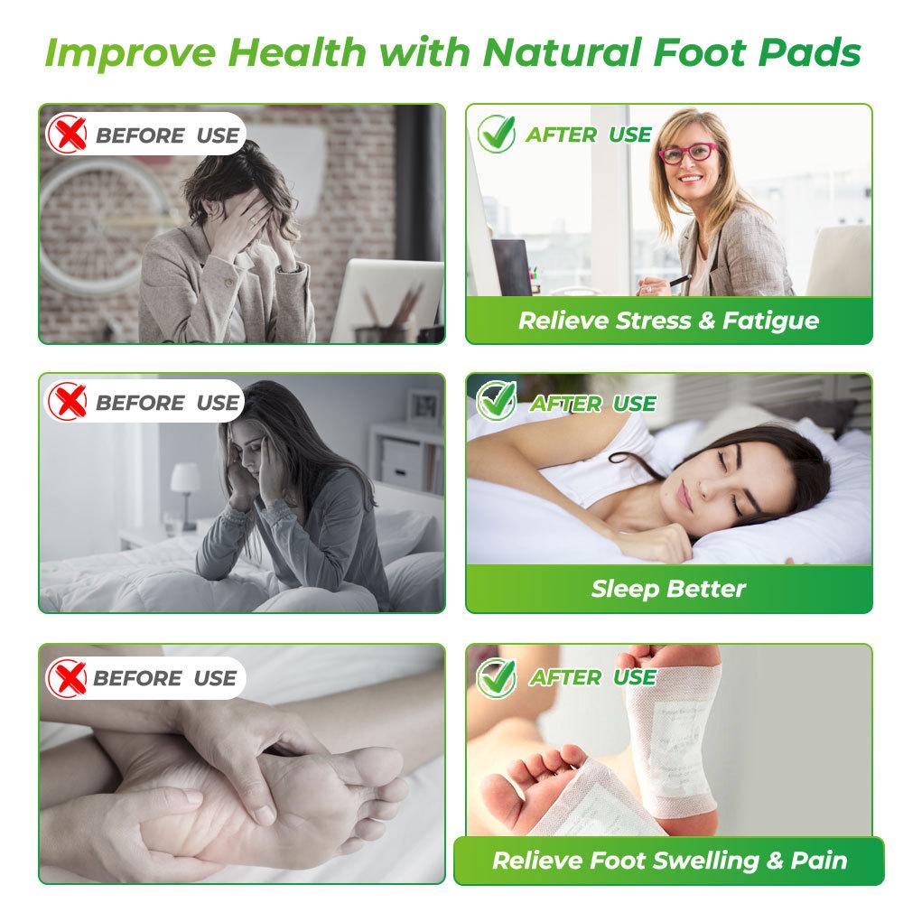 50pcs Patches Adhesives Kinoki Detox Foot Patches Pads Body Toxins Feet Slimming Cleansing Herbal Adhesive