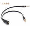 3.5mm Audio Mic Y Splitter Cable Headphone Adapter Female Fo 2 Male Adapter Computer Gadgets