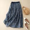 Half-body Skirt Women's Summer Casual Versatile Elastic Women's Skirt Loose Comfortable Large Size Pleated Skirt