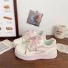 Pink Thick Baseplate Shoes Female Korean Version 2025 Autumn New Chic Niche Design Breathable Student Sports Little White Shoes