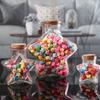 Craft Origami Stars Glass Bottle Stars Shape Glass Jars Creative Pentagram Storage Bottle  Home