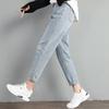 Women's Plus-size Little Fat Loose Straight Daddy Pants High-waisted Stretch Jeans