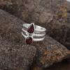 Garnet Ring, 925 Sterling Silver, Birthstone Ring, Boho Ring, Gift For Her, Anniversary Gift, Silver Jewelry, Designer Ring