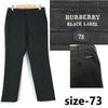 BLACK LABEL Sanyo Shokai Coated Warm Lined Pants Black Size 73 Inseam 74cm Men Slacks