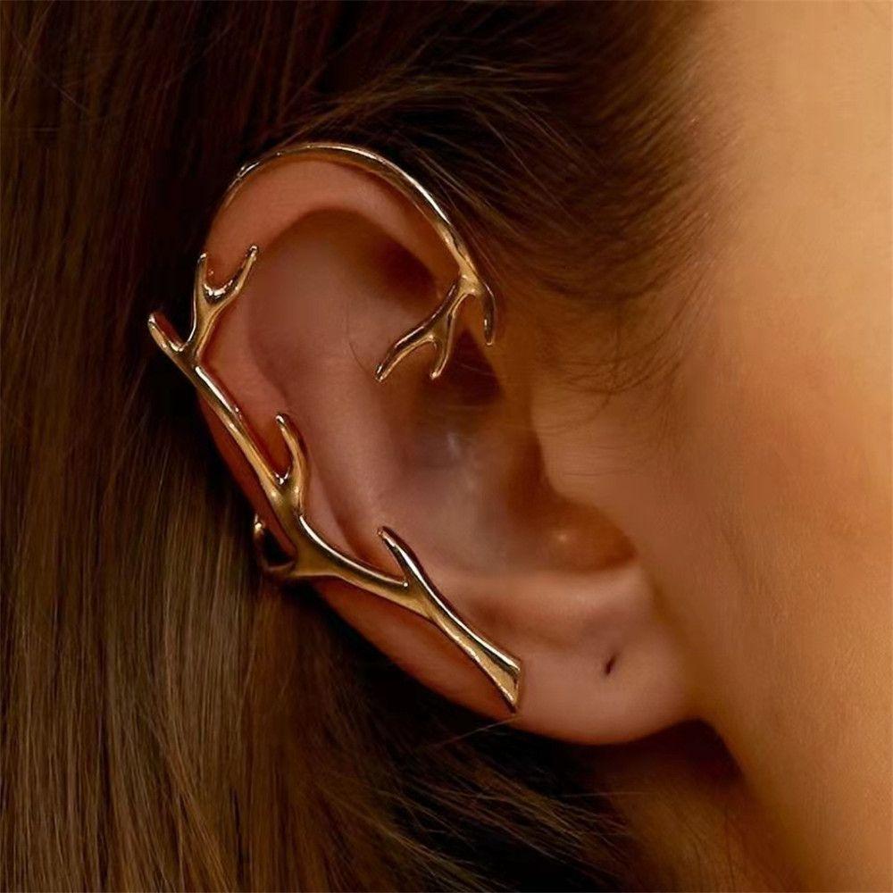 Jewelry No Piercing Ear Clip Elves Branches Ear Cuff Earrings Ear Wrap Fake Piercing