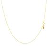 Lala Christie Gold Chain 18K Shine Cut Azuki Approximately Up To 45cm Adjustable Necklace, Gold, Beads, 0.8mm Wide, 1.2g, Long, Length, Lc97-0053