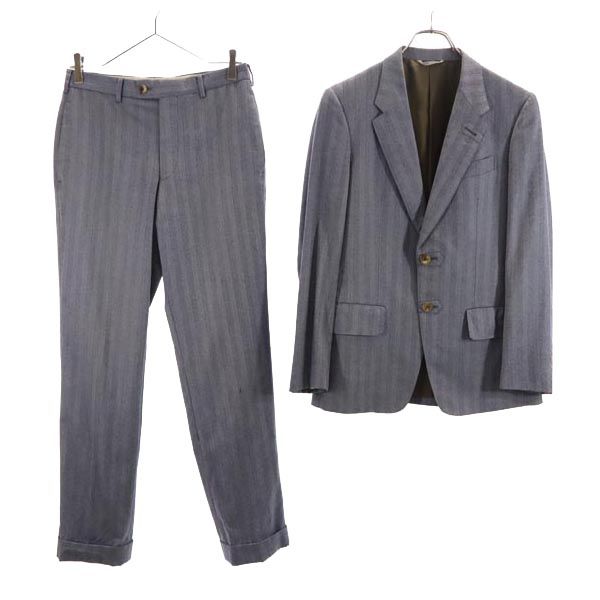 Paul Smith Made In Japan Wool Herringbone Suit Setup S Gray Men's Used