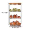 Tiered Glass Storage Jars Snack and Dried Fruit Organizer Glass Salad Bowl with Lid