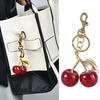 Fashionable Cherry Shaped Keychain Adorable Cherry Fashion Key Chain Stylish Keyrings Jewelry for Car Keys or Bags