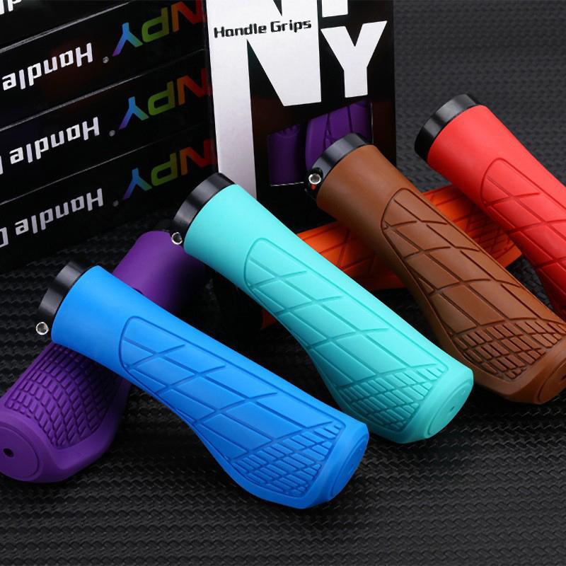 1Pair Bicycle Grips Shockproof Bike Handlebar Cover Anti-Slip Lockable Grips Ergonomic Cycling Rubber Handle Grips