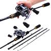 Baitcast Rod Reel Combo with 2.1m/2.4m M Power Travel Casting Fishing Rod and 11+1BB Baitcaster Reel